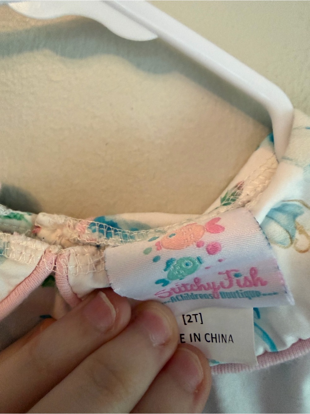Stitchy Fish Tea Cup Print Long Sleeve Top - Picture 3 of 3